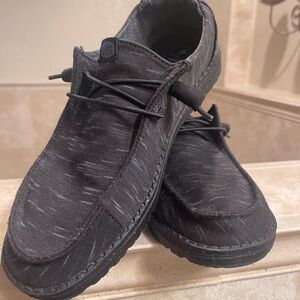 HEY DUDE Stylish Black Slip-On Loafers for Women